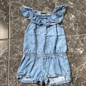 Girls Denim Short Romper